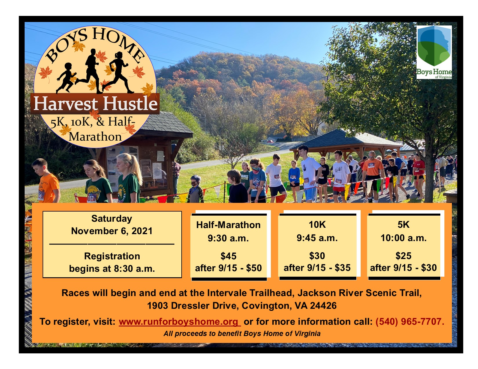 Boys Home hosts 5th Annual Harvest Hustle – 5K, 10K and Half-Marathon