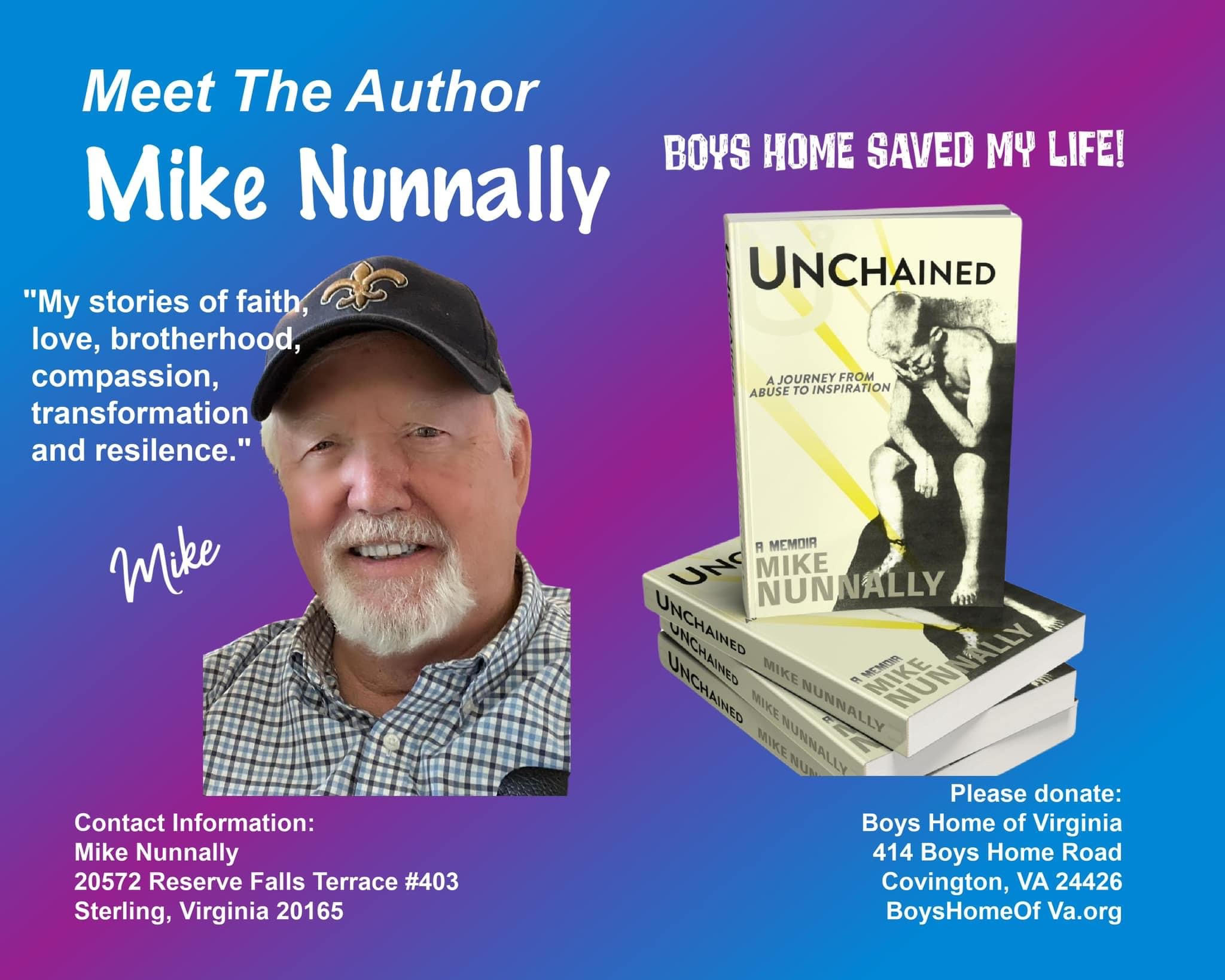 mike nunnally and cover of book "unchained"