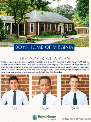 three students featured on the cover of a planned giving document